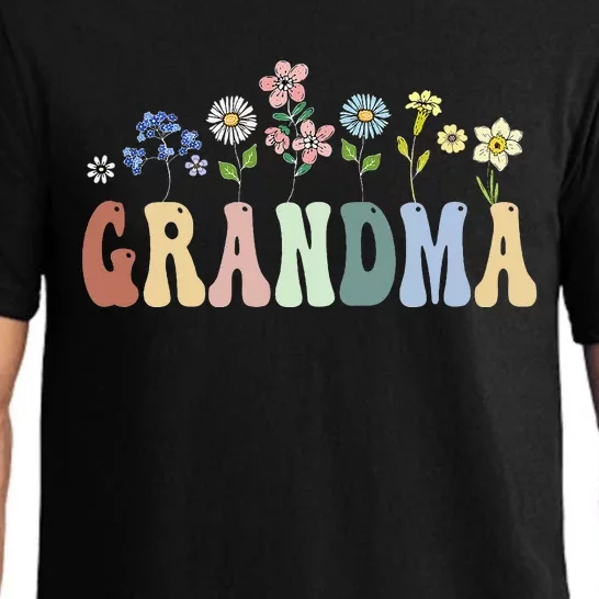 Grandma Gifts Women Wildflower Floral Grandma Pajama Set