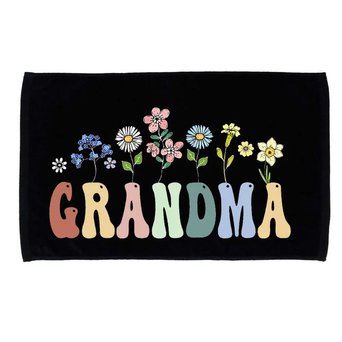 Grandma Gifts Women Wildflower Floral Grandma Microfiber Hand Towel