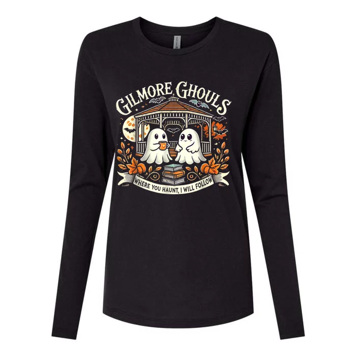 Gilmore Ghouls Where You Haunt I Will Follow Womens Cotton Relaxed Long Sleeve T-Shirt