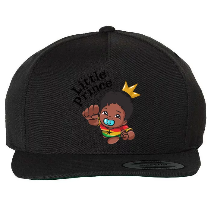 Ghana Ghanaian West Africa Proud Prince Melanin Gift Wool Snapback Cap