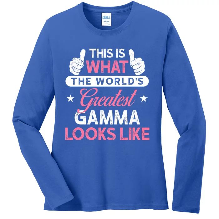 Gamma Gift: WorldS Greatest Gamma Cute Gift Ladies Long Sleeve Shirt