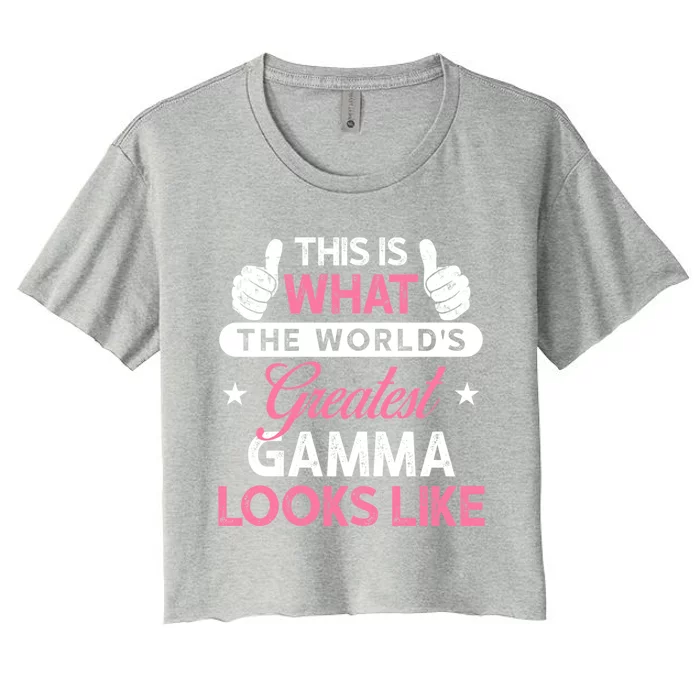 Gamma Gift: WorldS Greatest Gamma Cute Gift Women's Crop Top Tee