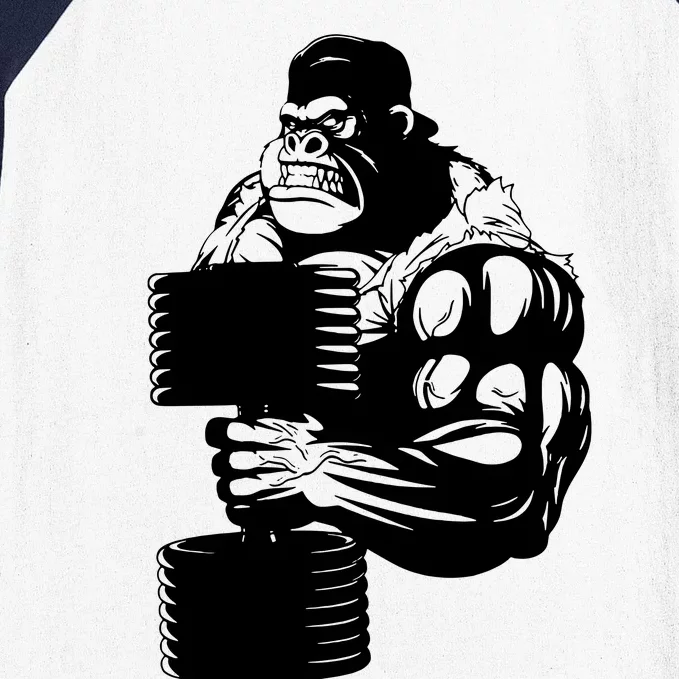 Gorilla Gym Weight Lifting Workout Training Baseball Sleeve Shirt