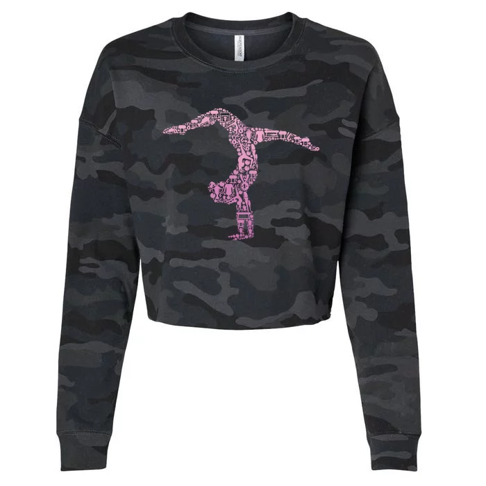 Gymnastics Gymnast Women Girl Cropped Pullover Crew