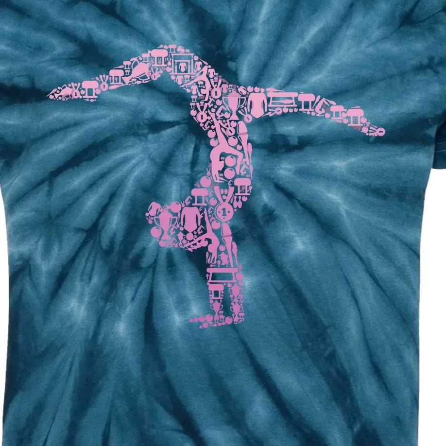 Gymnastics Gymnast Women Girl Kids Tie-Dye T-Shirt