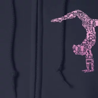 Gymnastics Gymnast Women Girl Full Zip Hoodie