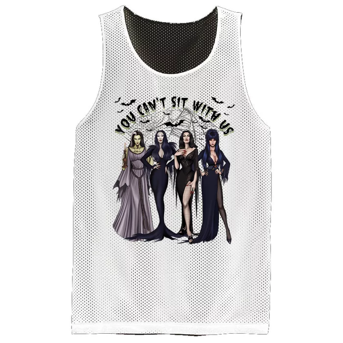 Ghoul Gang You CanT Sit With Us Goth Graphic Halloween Mesh Reversible Basketball Jersey Tank