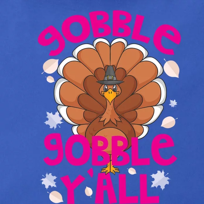 Gobble Gobble Yall Cute Turkey Funny Thanksgiving Gift Zip Tote Bag