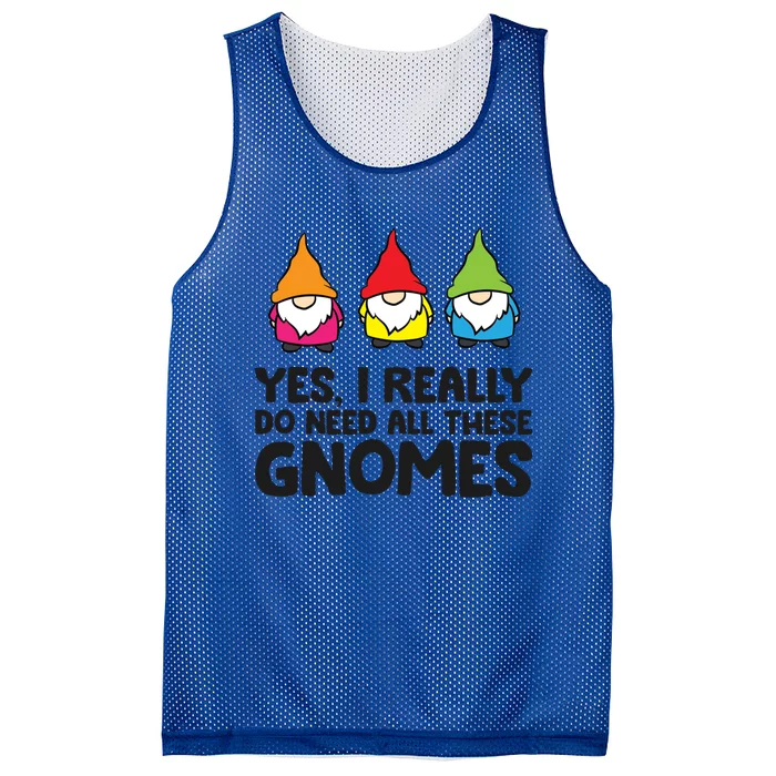 Garden Gnome Yes I Really Do Need All These Gnomes Gift Mesh Reversible Basketball Jersey Tank