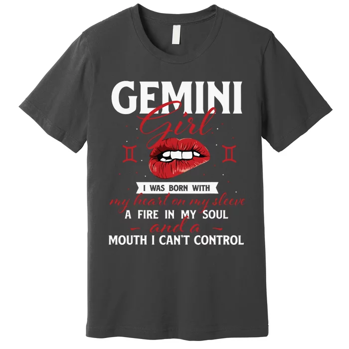 Gemini Girl Zodiac Sign Horoscope Lover Astrology Premium T-Shirt