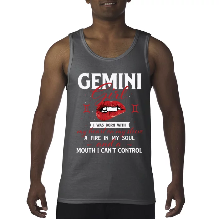 Gemini Girl Zodiac Sign Horoscope Lover Astrology Tank Top