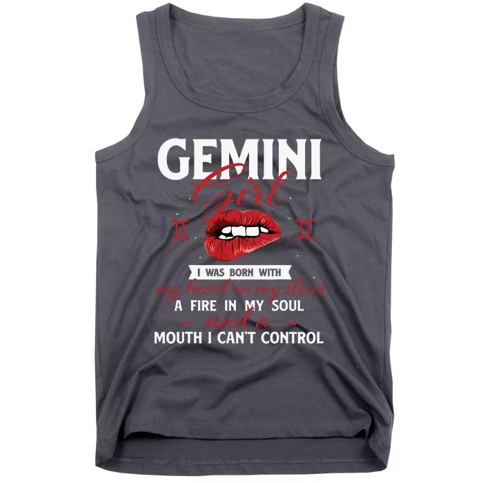 Gemini Girl Zodiac Sign Horoscope Lover Astrology Tank Top