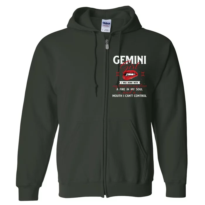 Gemini Girl Zodiac Sign Horoscope Lover Astrology Full Zip Hoodie