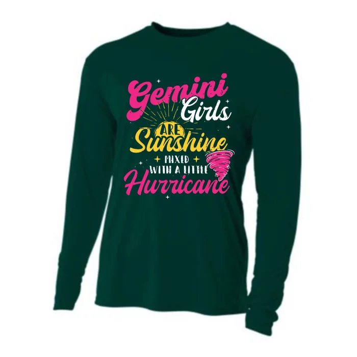 Gemini Girl Zodiac Sign Horoscope Astrology Lover Cooling Performance Long Sleeve Crew