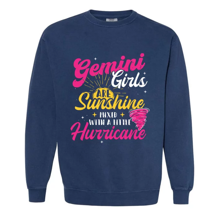 Gemini Girl Zodiac Sign Horoscope Astrology Lover Garment-Dyed Sweatshirt