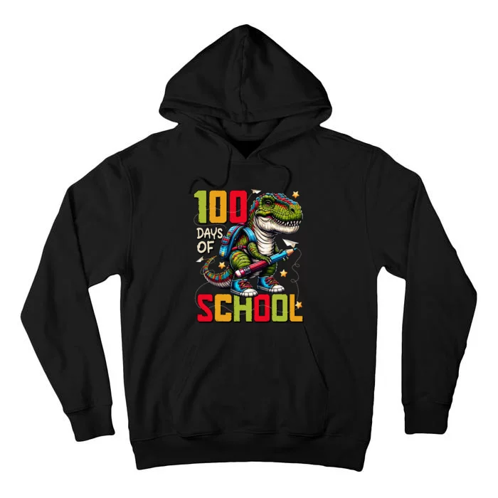 Groovy Happy 100th Day Of School For Teacher Student Tall Hoodie