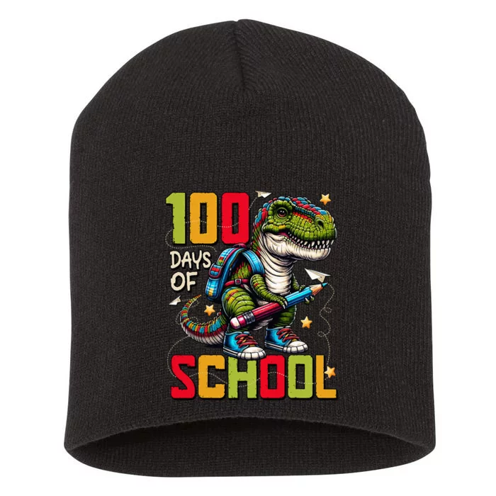 Groovy Happy 100th Day Of School For Teacher Student Short Acrylic Beanie