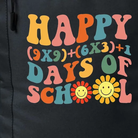 Groovy Happy 100 Days Of School Math Formula Teachers Daily Commute Backpack