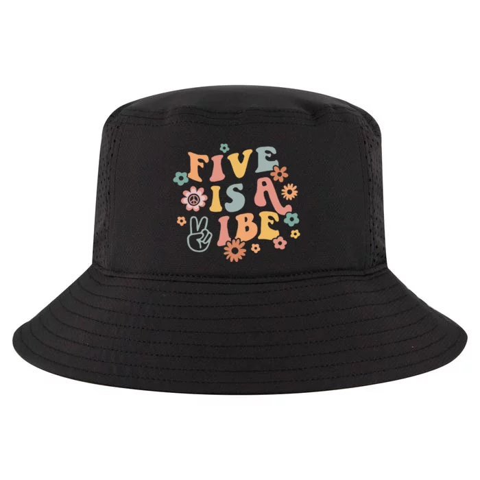 Groovy Hippie 5 Is A Vibe Boy 5th Birthday Party Decoration Cool Comfort Performance Bucket Hat