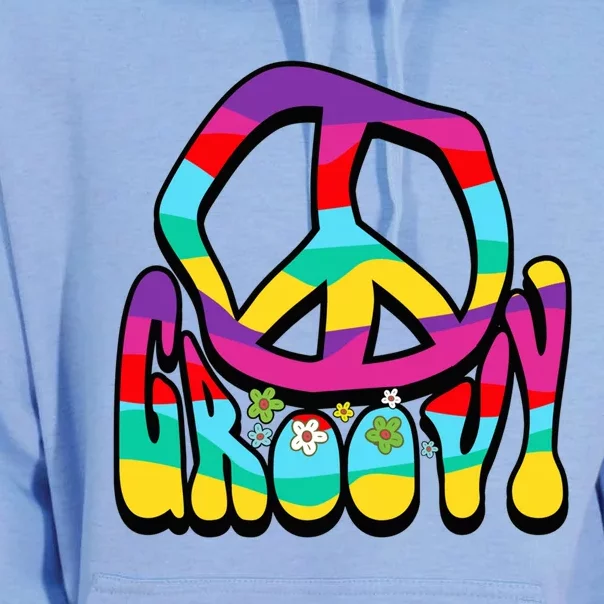 Groovy Hippie 60s 70s Peace Sign Symbol 1970s Flower Power Meaningful Gift Unisex Surf Hoodie