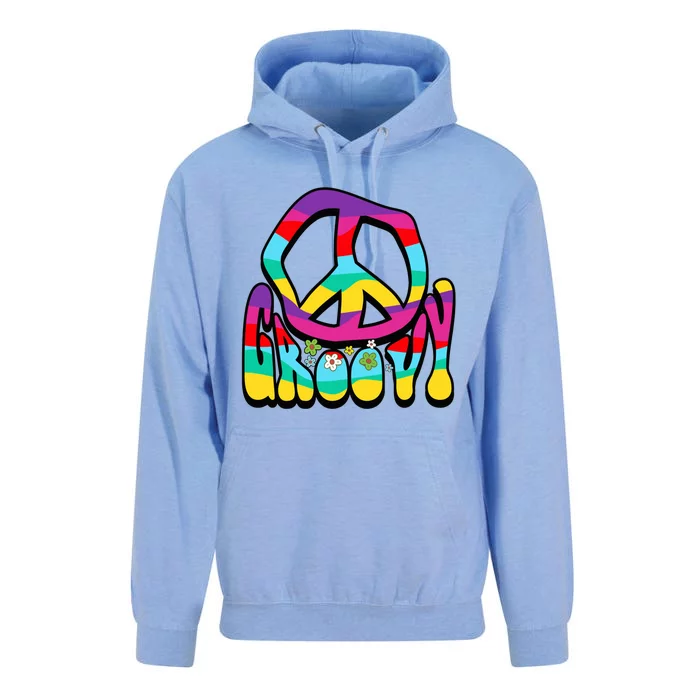 Groovy Hippie 60s 70s Peace Sign Symbol 1970s Flower Power Meaningful Gift Unisex Surf Hoodie