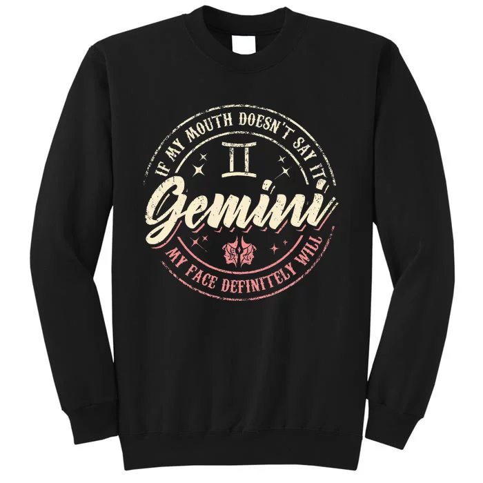 Gemini Horoscope Astrology Birthday Zodiac Sign Women Tall Sweatshirt