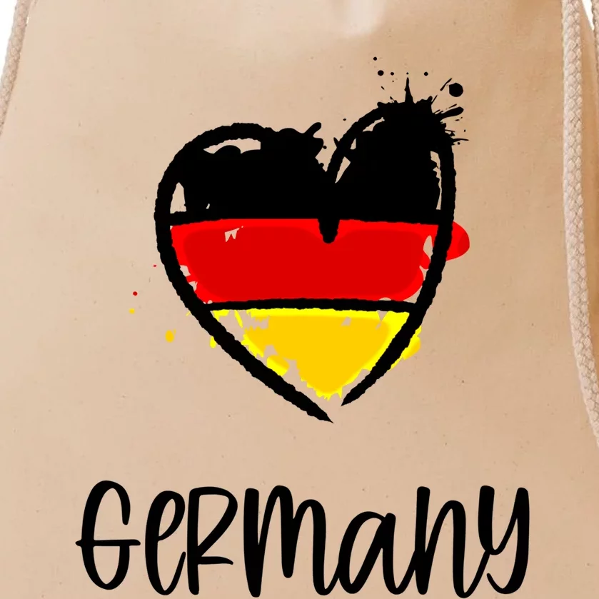 Gery Heart Artwork Deutsch Europe Minimal Ger Gift Meaningful Gift Drawstring Bag