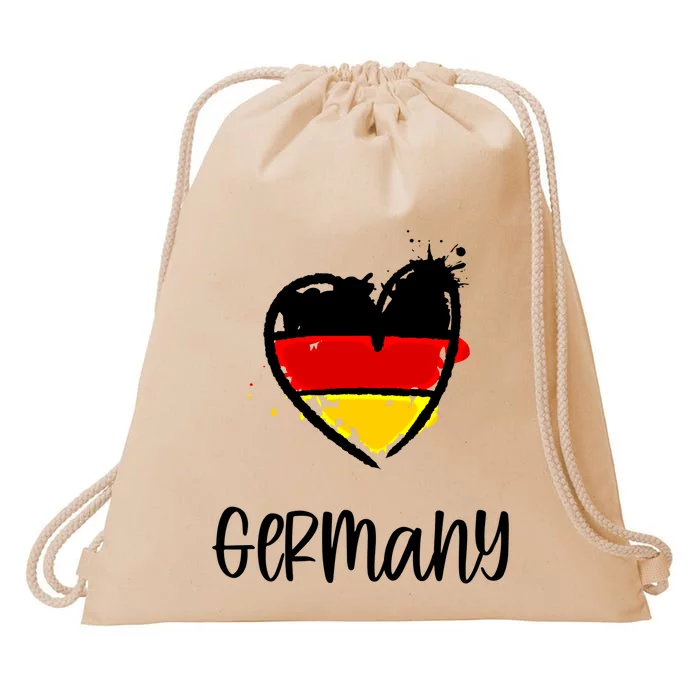 Gery Heart Artwork Deutsch Europe Minimal Ger Gift Meaningful Gift Drawstring Bag