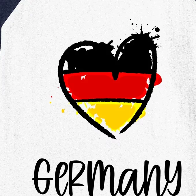 Gery Heart Artwork Deutsch Europe Minimal Ger Gift Meaningful Gift Baseball Sleeve Shirt