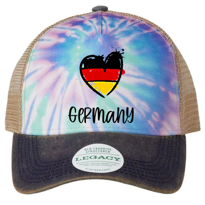 Gery Heart Artwork Deutsch Europe Minimal Ger Gift Meaningful Gift Legacy Tie Dye Trucker Hat