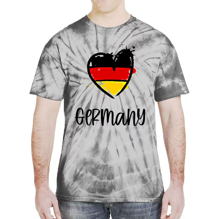 Gery Heart Artwork Deutsch Europe Minimal Ger Gift Meaningful Gift Tie-Dye T-Shirt