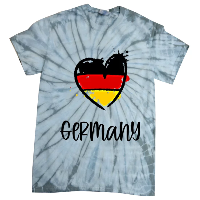 Gery Heart Artwork Deutsch Europe Minimal Ger Gift Meaningful Gift Tie-Dye T-Shirt