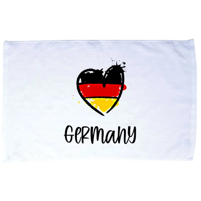 Gery Heart Artwork Deutsch Europe Minimal Ger Gift Meaningful Gift Microfiber Hand Towel