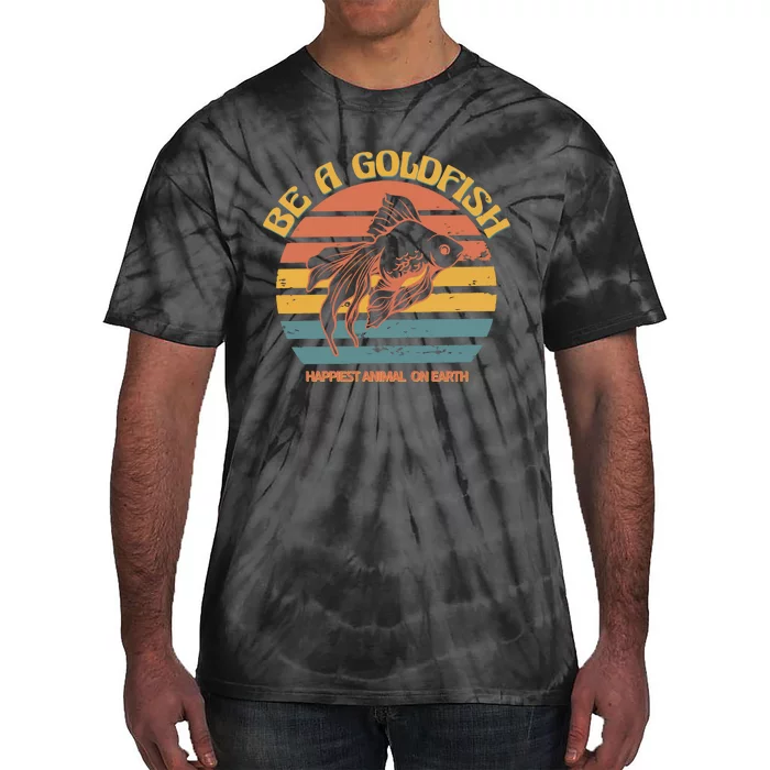 Goldfish Happiest Animal On Earth Tie-Dye T-Shirt