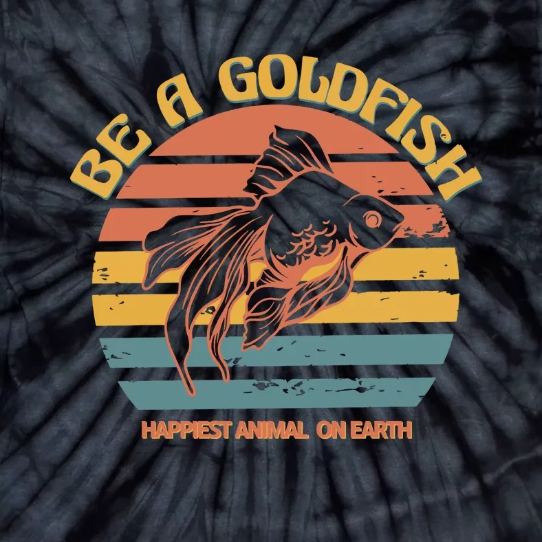 Goldfish Happiest Animal On Earth Tie-Dye T-Shirt