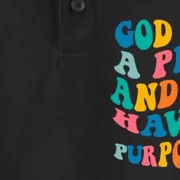 God Has A Plan And You Have A Purpose, Preppy Bible Verse Dry Zone Grid Performance Polo