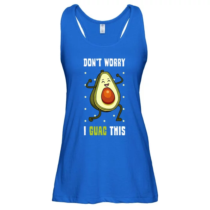 Guacamole Happy Avocado Guac Vegetarian Mexican Food Ladies Essential Flowy Tank