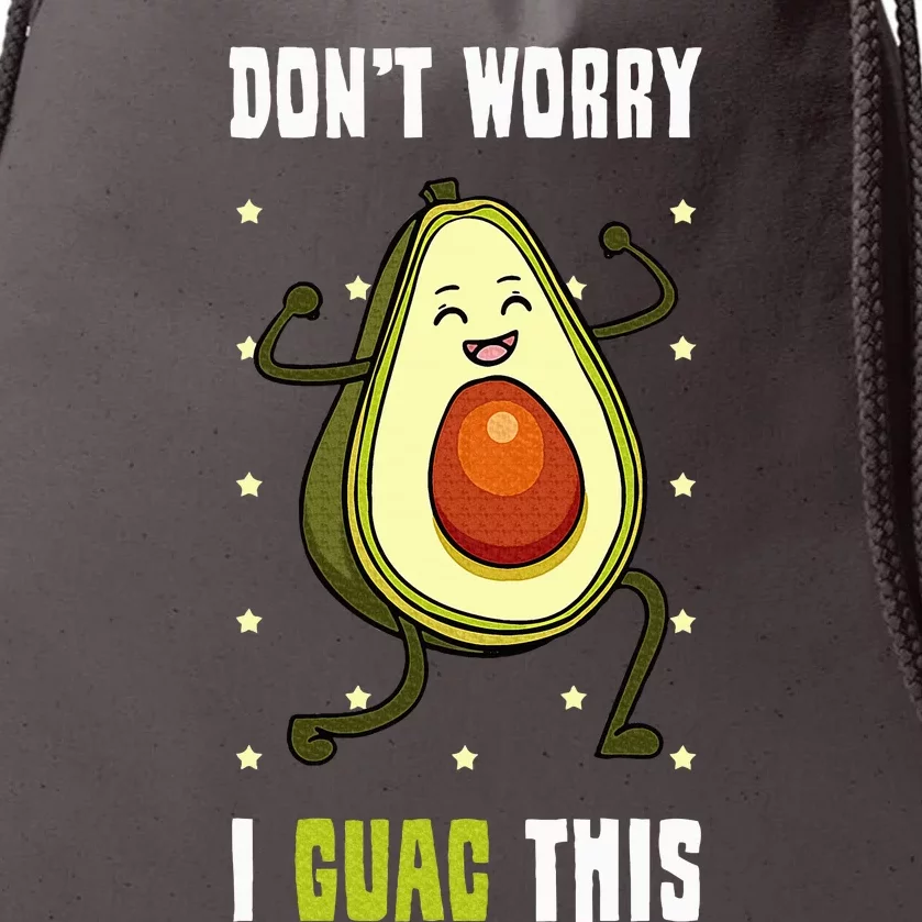 Guacamole Happy Avocado Guac Vegetarian Mexican Food Drawstring Bag