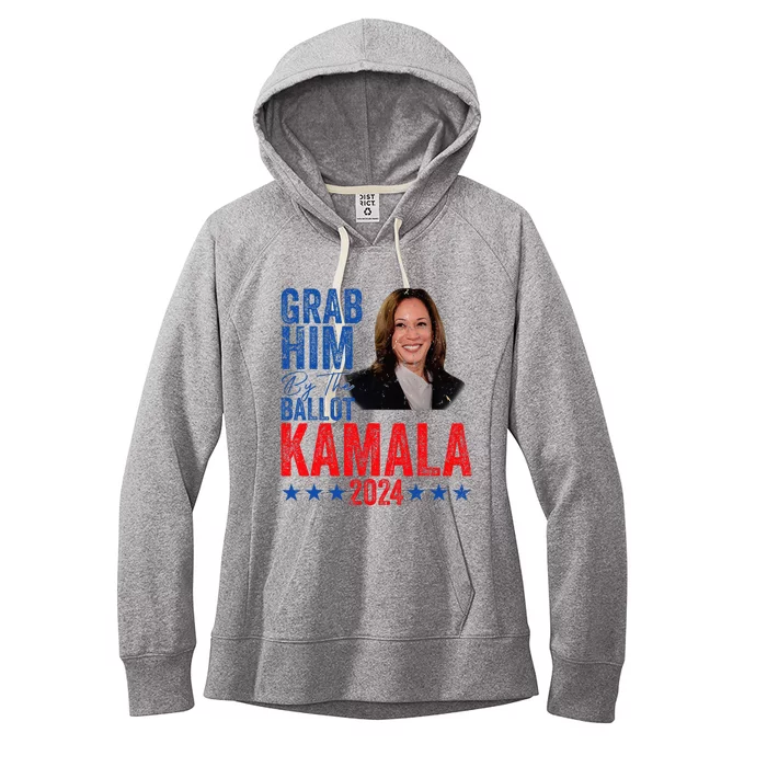 Grab Him By The Ballot Kamala 2024 Women's Fleece Hoodie