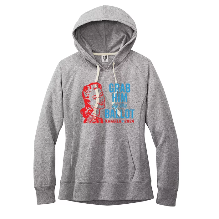 Grab Him By The Ballot Kamala 2024 Funny Harris Election Women's Fleece Hoodie