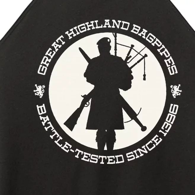 Great Highland Bagpipes Battle Tested Since 1396 Women’s Perfect Tri Rocker Tank