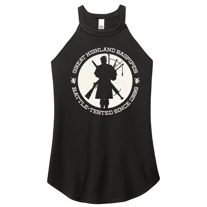 Great Highland Bagpipes Battle Tested Since 1396 Women’s Perfect Tri Rocker Tank