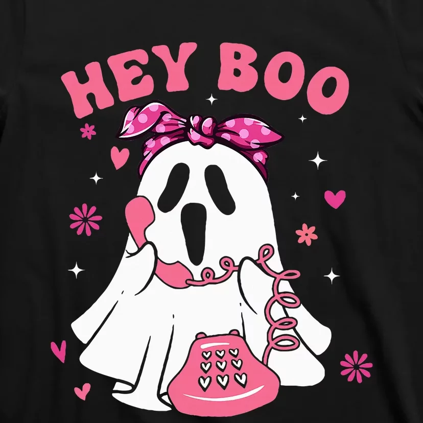 Groovy Hey Boo Cute Ghost Funny Halloween T-Shirt