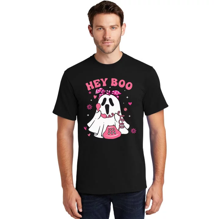 Groovy Hey Boo Cute Ghost Funny Halloween Tall T-Shirt