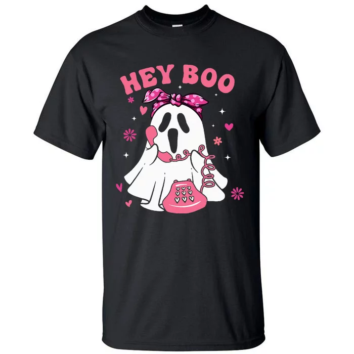 Groovy Hey Boo Cute Ghost Funny Halloween Tall T-Shirt