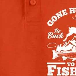 Gone Hunting Back Soon To Go Fishing Funny Hunters Hunter Gift Dry Zone Grid Performance Polo