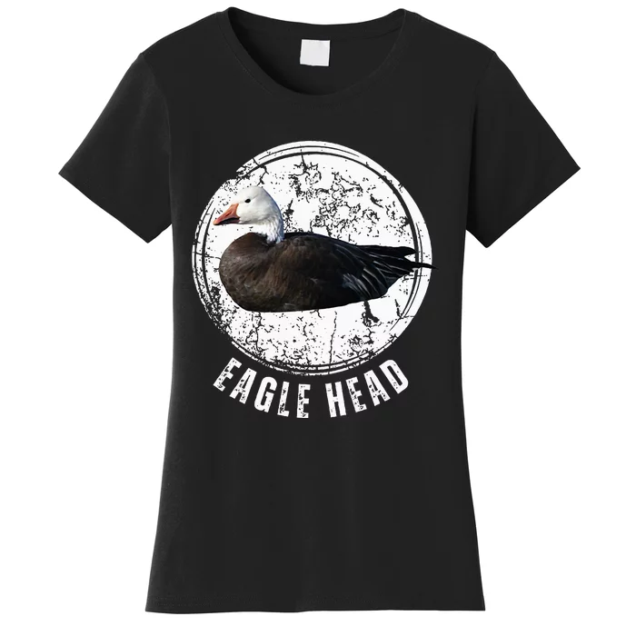 Goose Hunting Blue Goose Eagle Head Women's T-Shirt