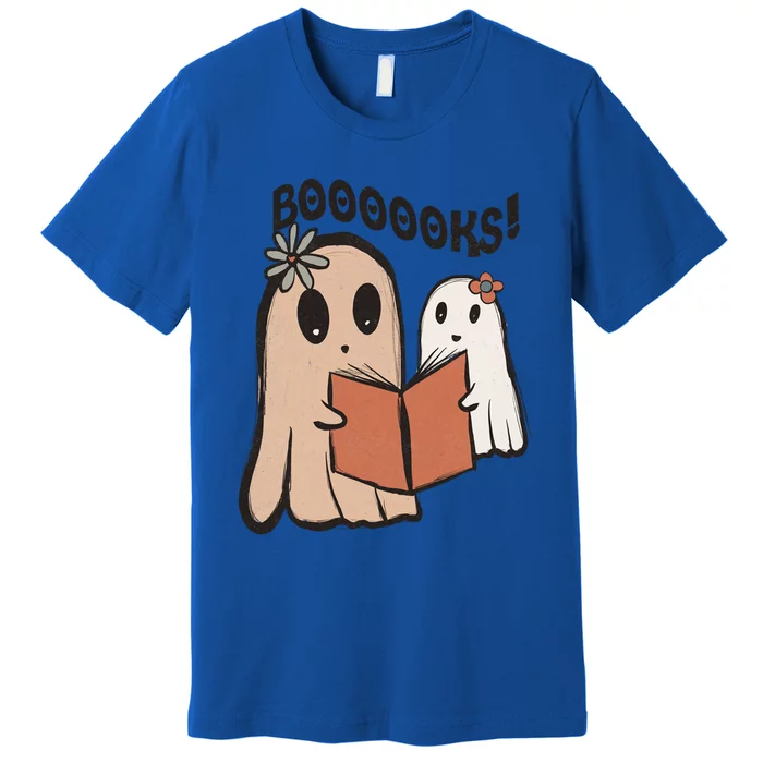 Groovy Halloween Booooks Ghost Hippie Boo Reading Books Gift Premium T-Shirt