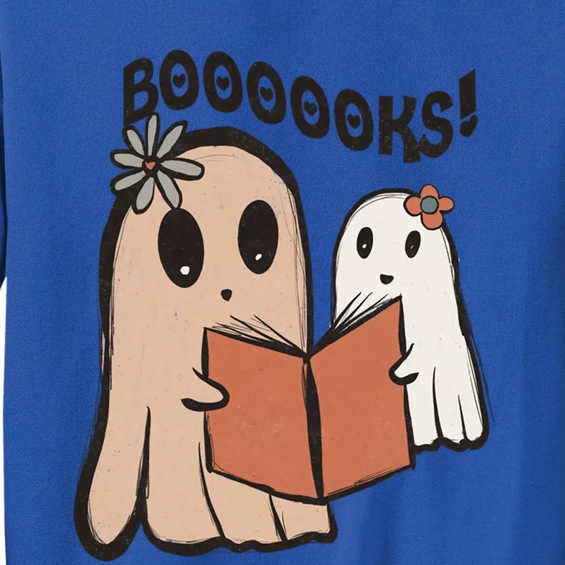 Groovy Halloween Booooks Ghost Hippie Boo Reading Books Gift Tall Sweatshirt