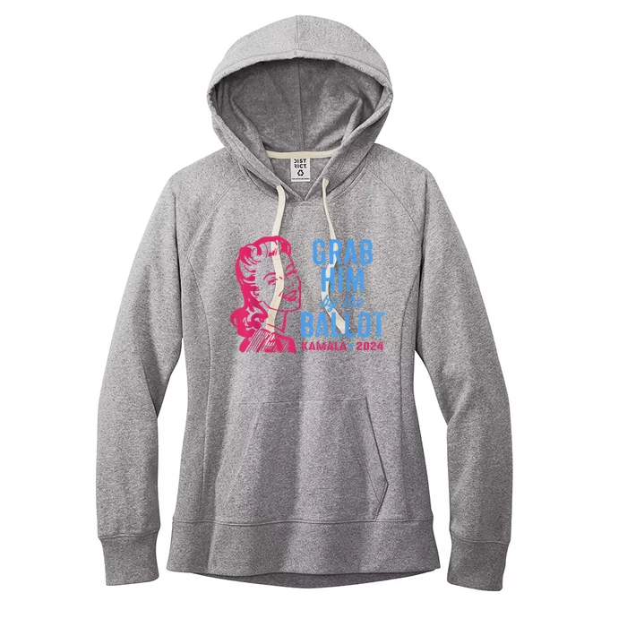 Grab Him By The Ballot Kamala 2024 Funny Harris Election Women's Fleece Hoodie